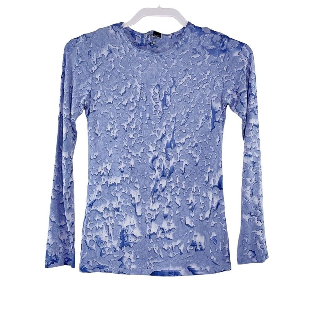 Annie Turbin Tie Dye Top Blue Size 1 XS S Long Sleeve